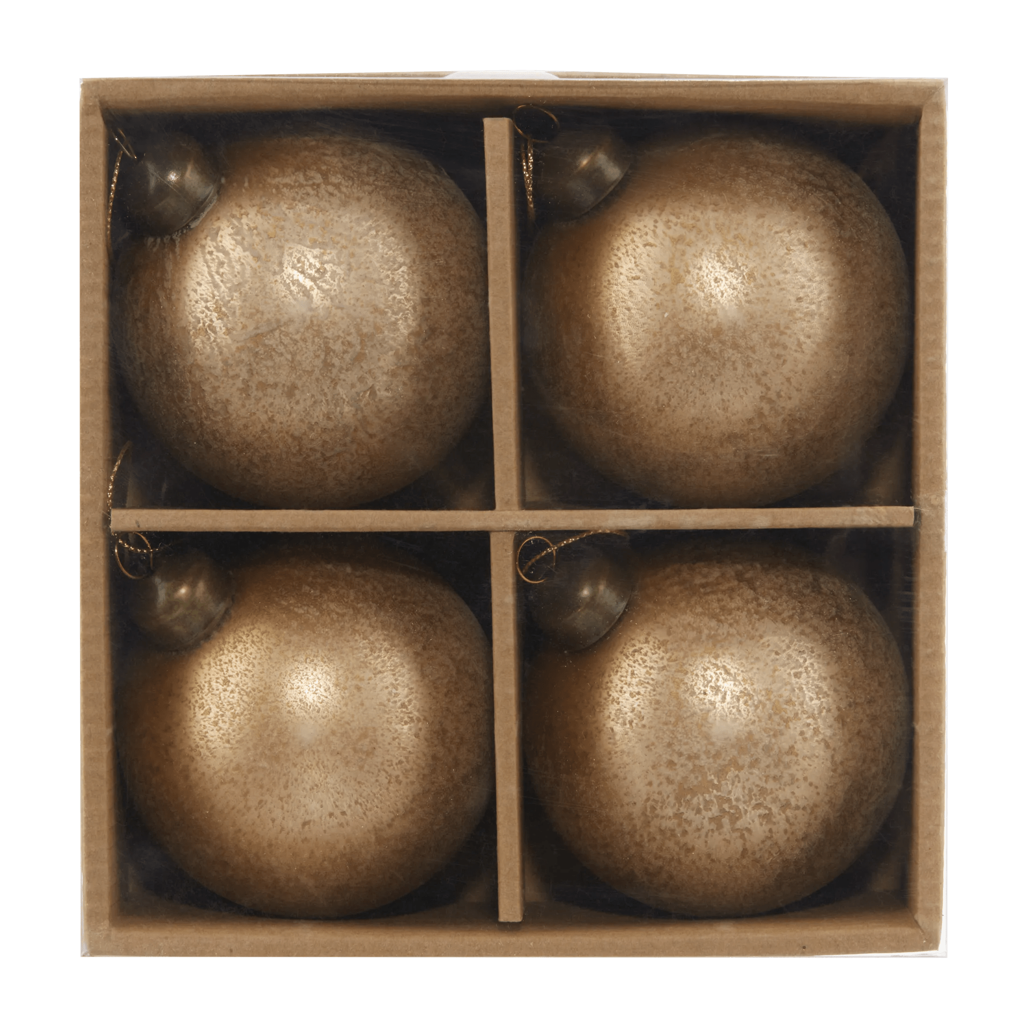 Ensemble de 4 boules décoratives en verre