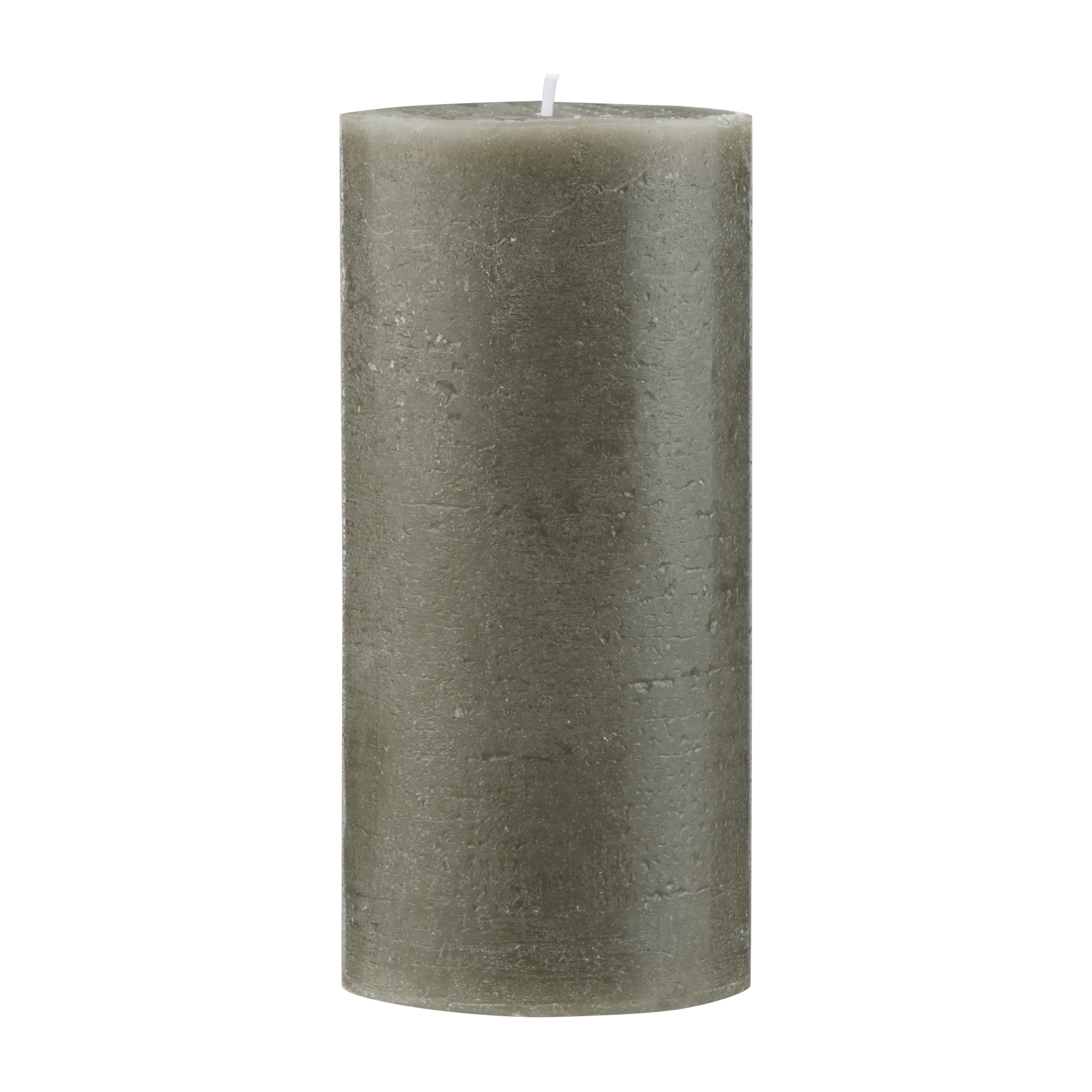 Green Marled Tall Candle