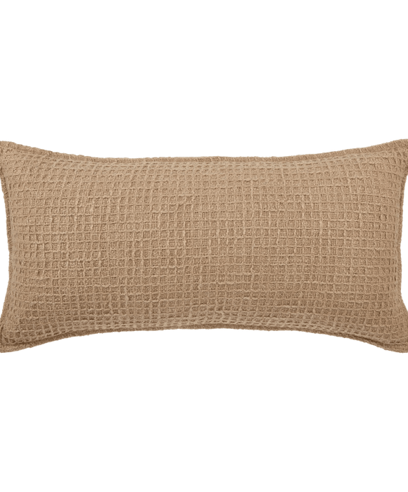 Coussin rectangulaire texturé neutre Nellie