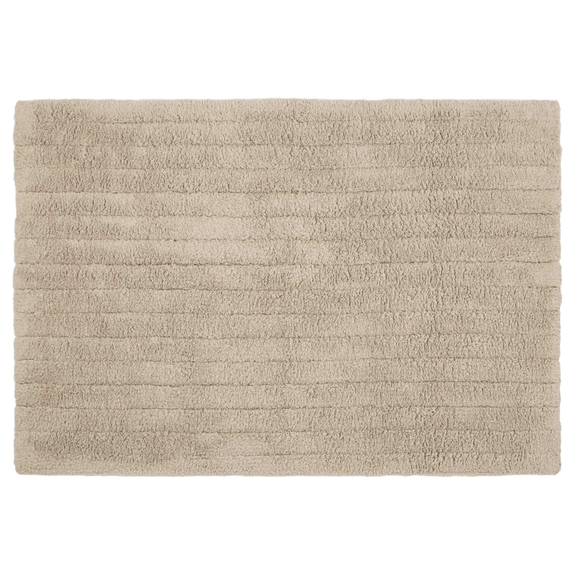 Soft and Absorbent Beige Cotton Rug
