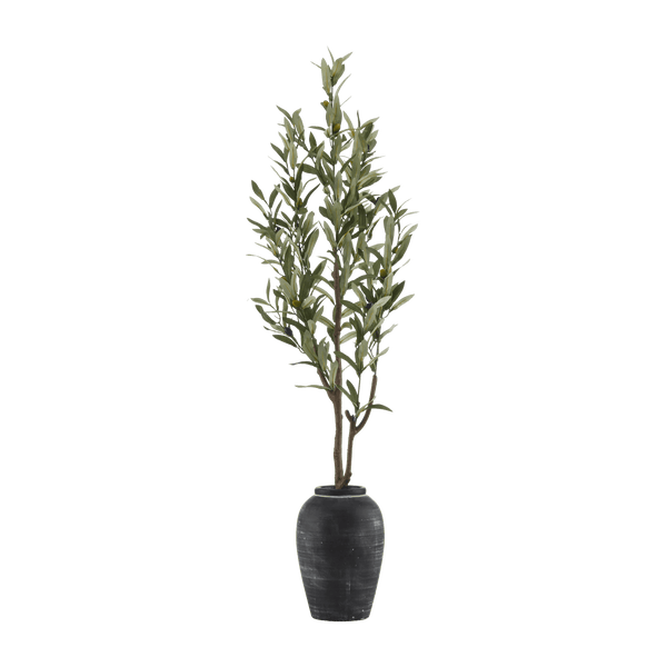 Artificial Olive Tree in Ceramic Vase