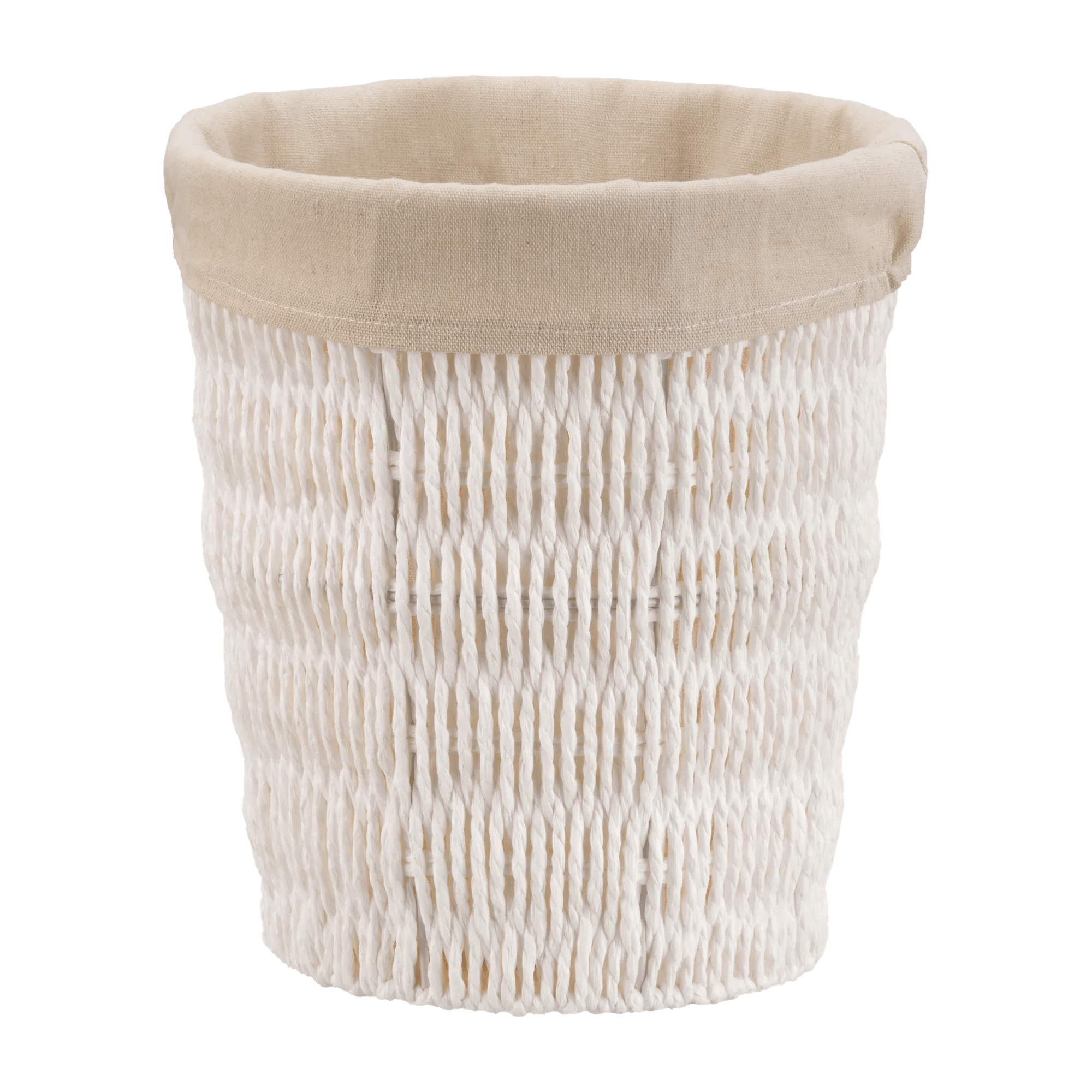 Natural Fiber Waste Bin with Linen Liner