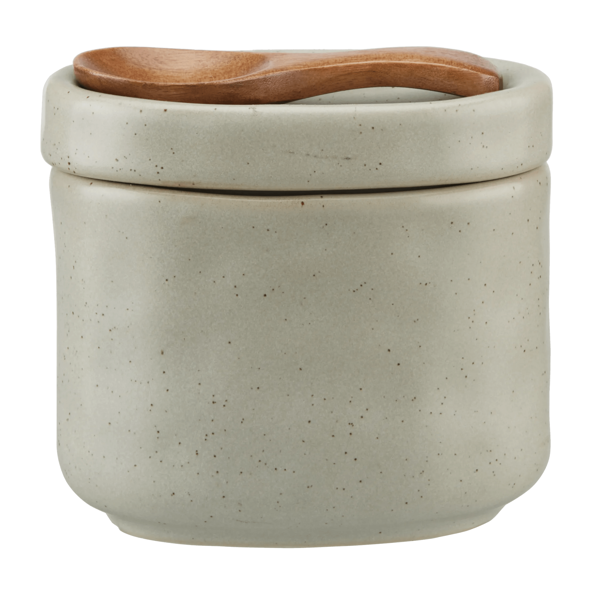 Pot avec cuillère en bois