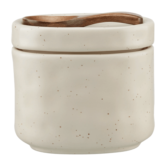 Pot avec cuillère en bois