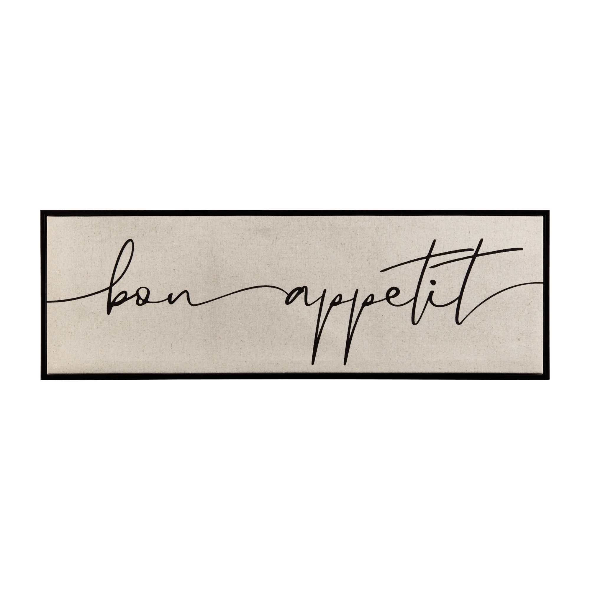 Bon Appetit Framed Wall Art on Linen