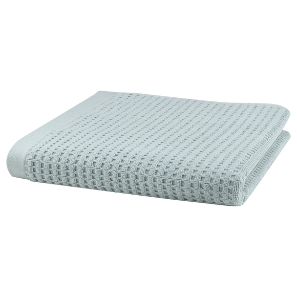 Blue Waffle Cotton Bath Towel