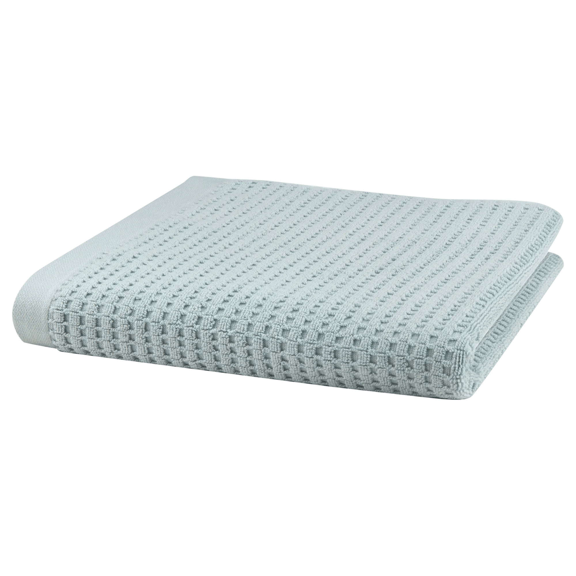 Blue Waffle Cotton Bath Towel