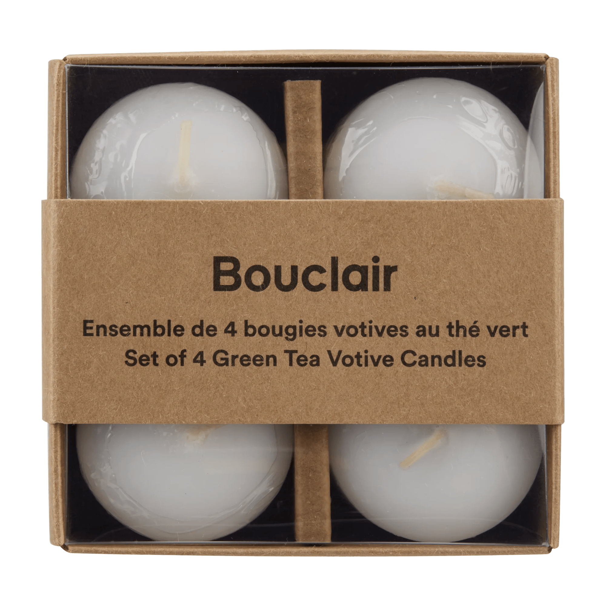 Lot de 4 chandelle votives au thé vert