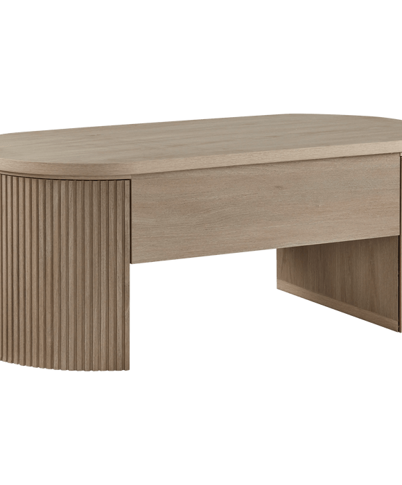 Table basse relevable en bois