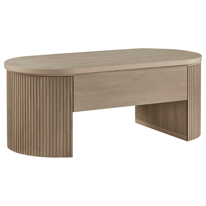 Table basse relevable en bois