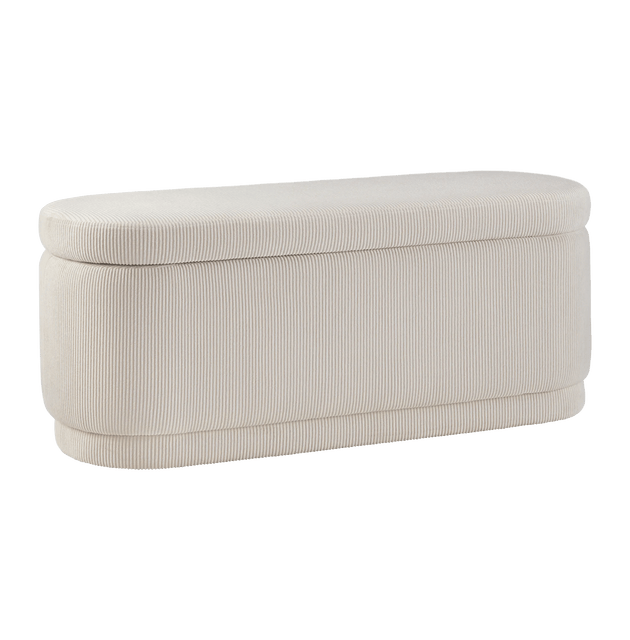 Corduroy Ottoman Bench with Storage