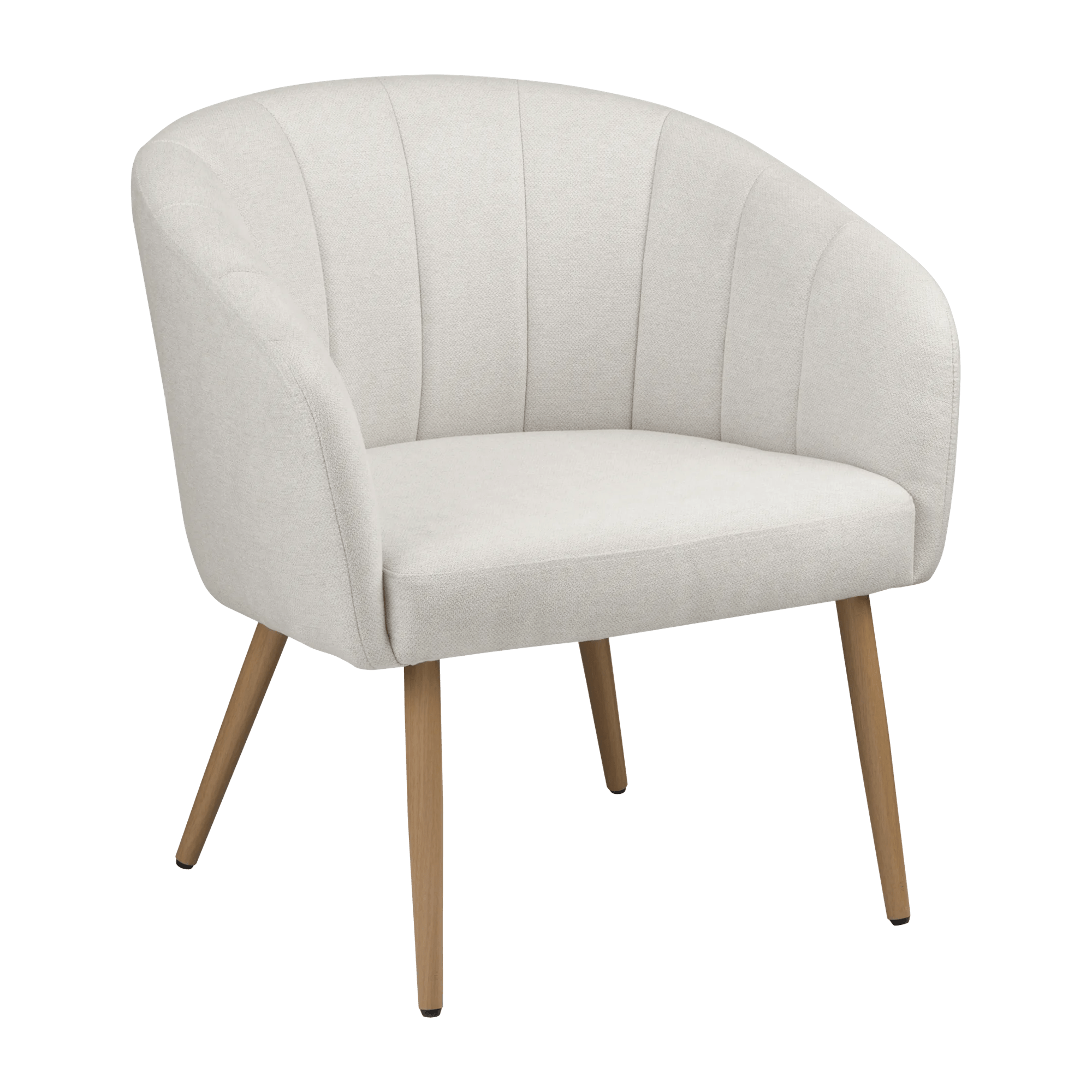 Chaise d'appoint en tissu et métal effet bois