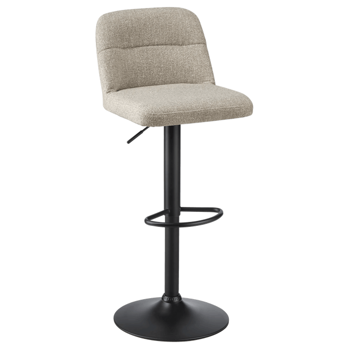 Tabouret de bar ajustable en tissu et métal