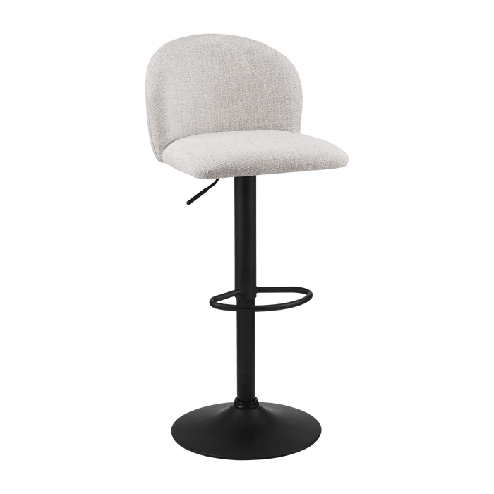 Tabouret de bar réglable en tissu et métal