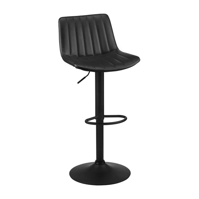 Tabouret de bar ajustable avec similicuir cousu