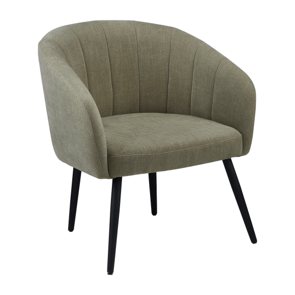 Chaise d'appoint en tissu et métal effet bois