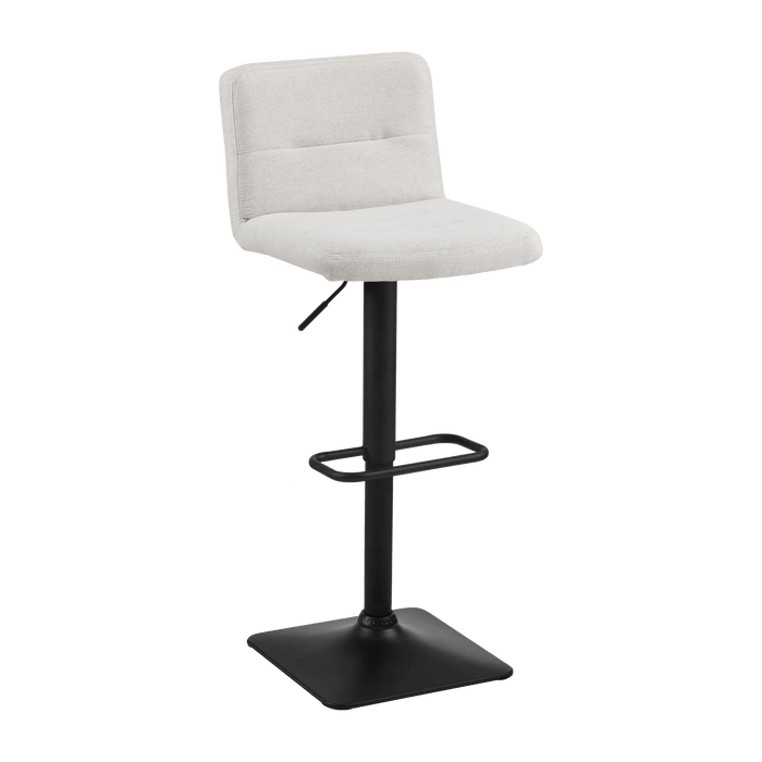 Tabouret de bar ajustable en métal et tissu