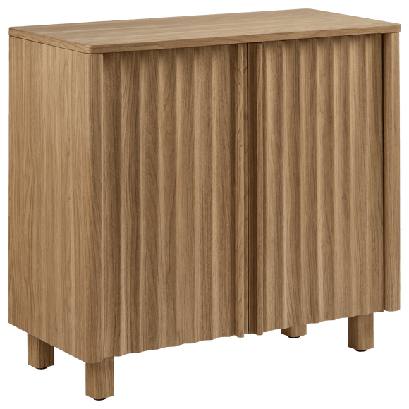 Buffet en bois à portes rainurées