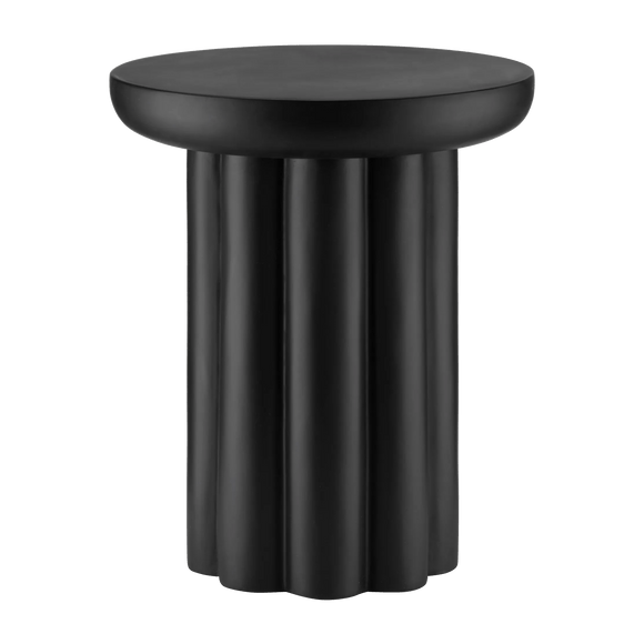 Table d'appoint noire à nervures