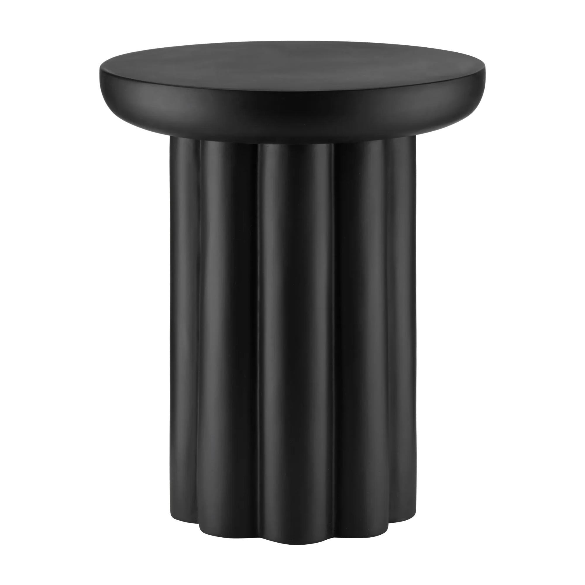 Table d'appoint noire à nervures