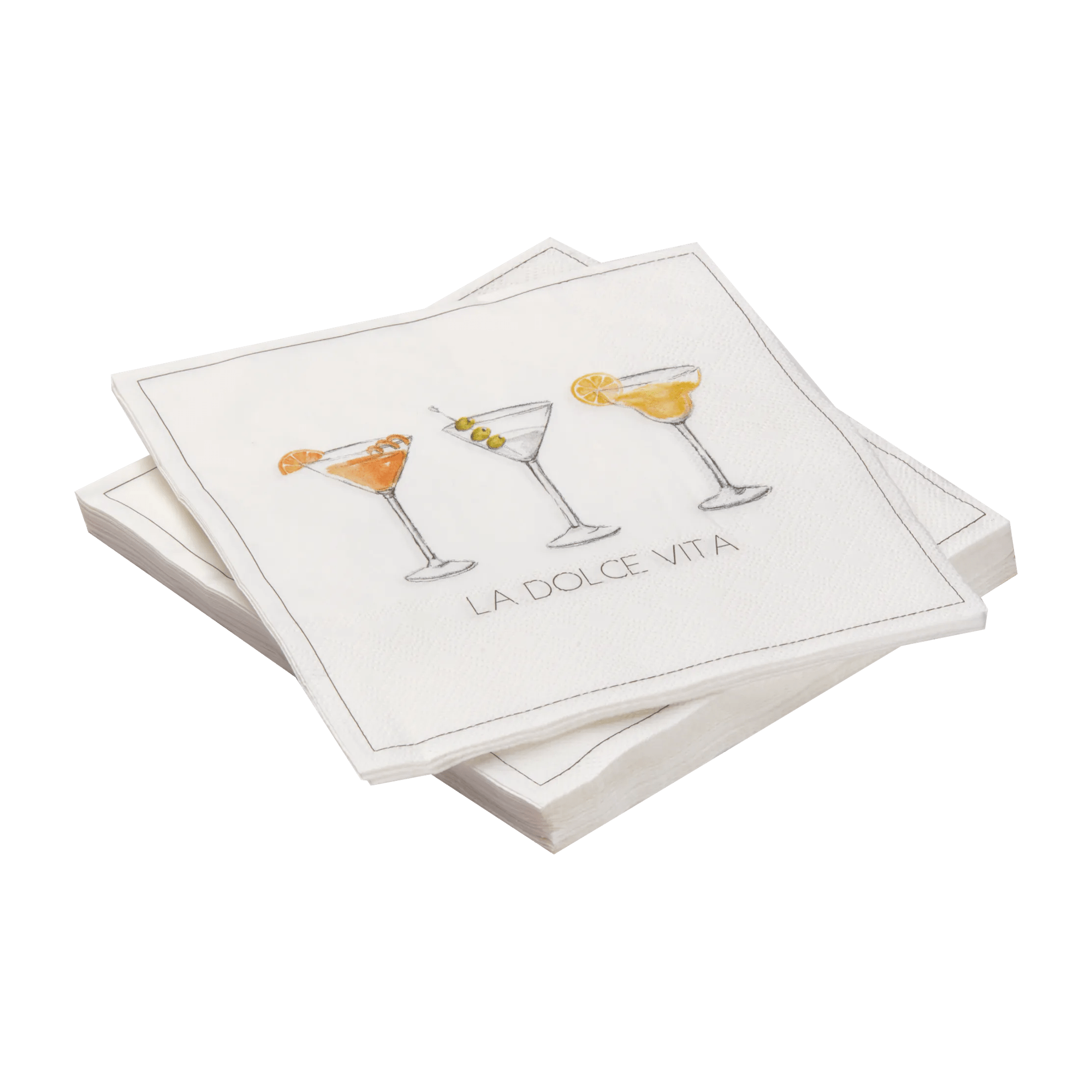 Martini Print Paper Napkins