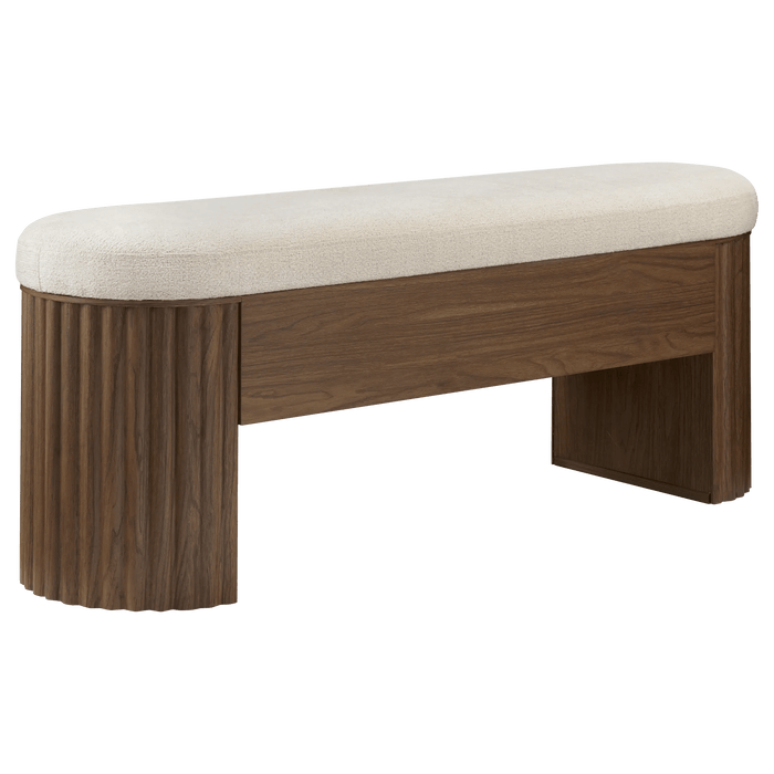 Cozy Wooden Bench with Soft Cushion