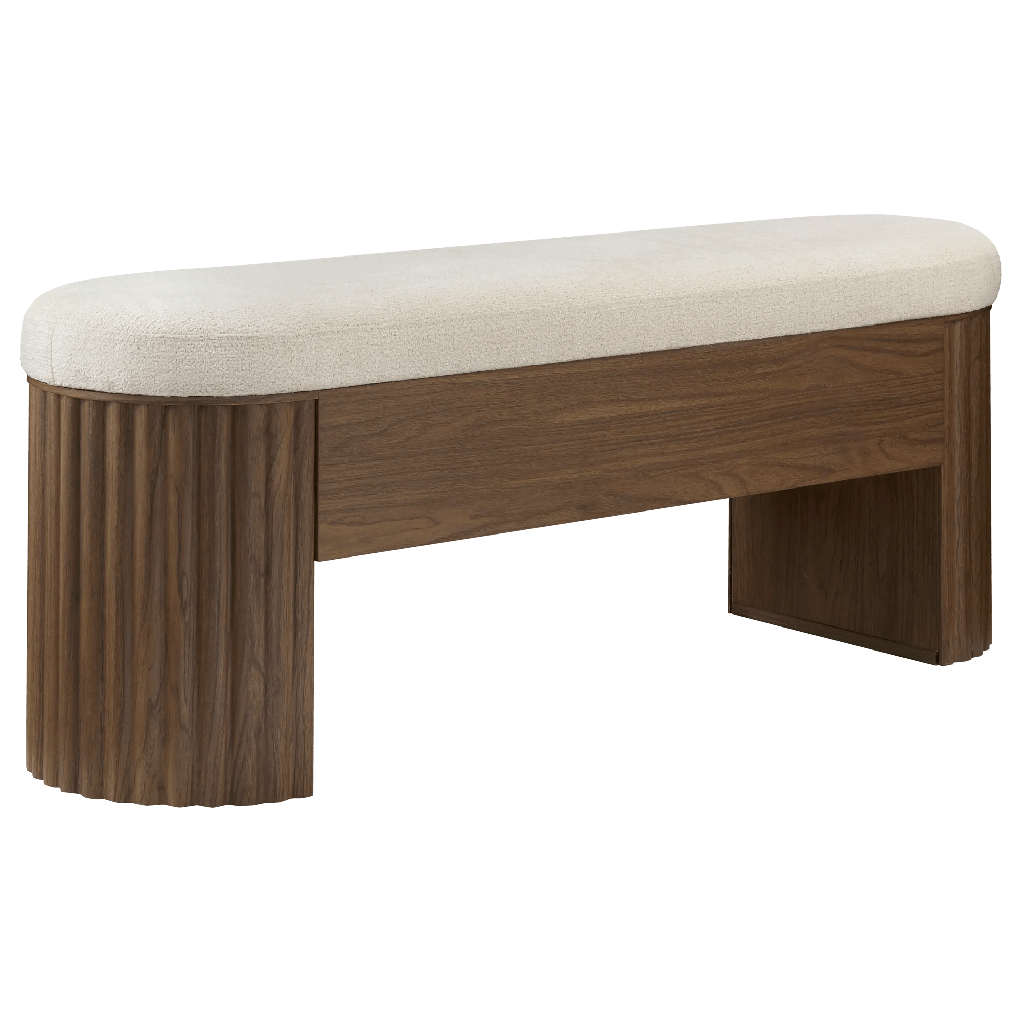 Banc Confortable en Bois et Tissu