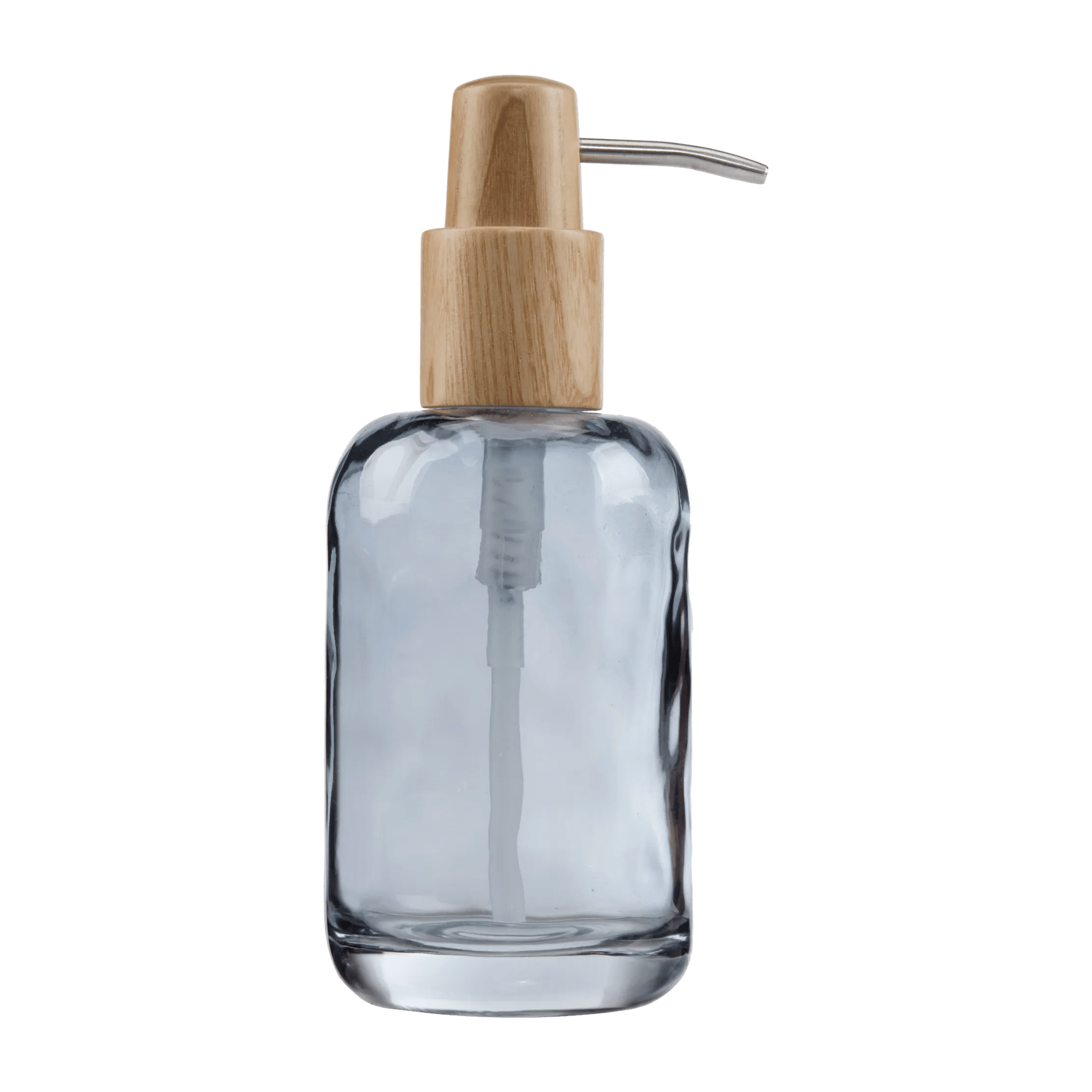 Glass Soap Dispenser With Bamboo Lid
