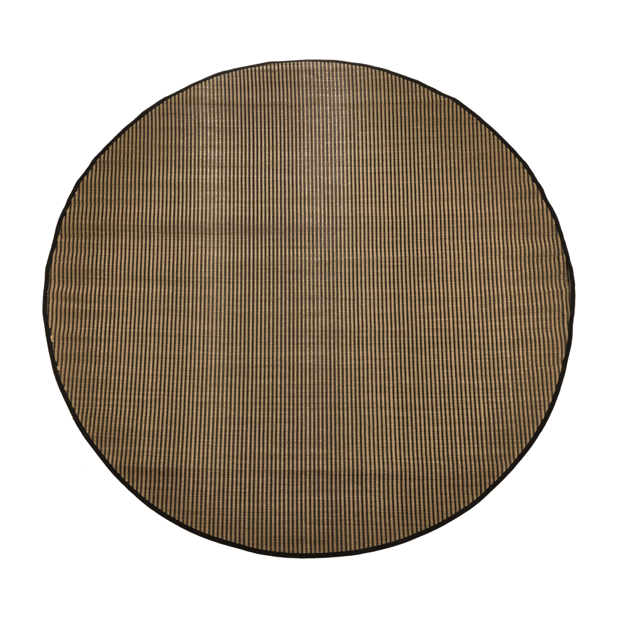 Reversible Round Black Outdoor Rug