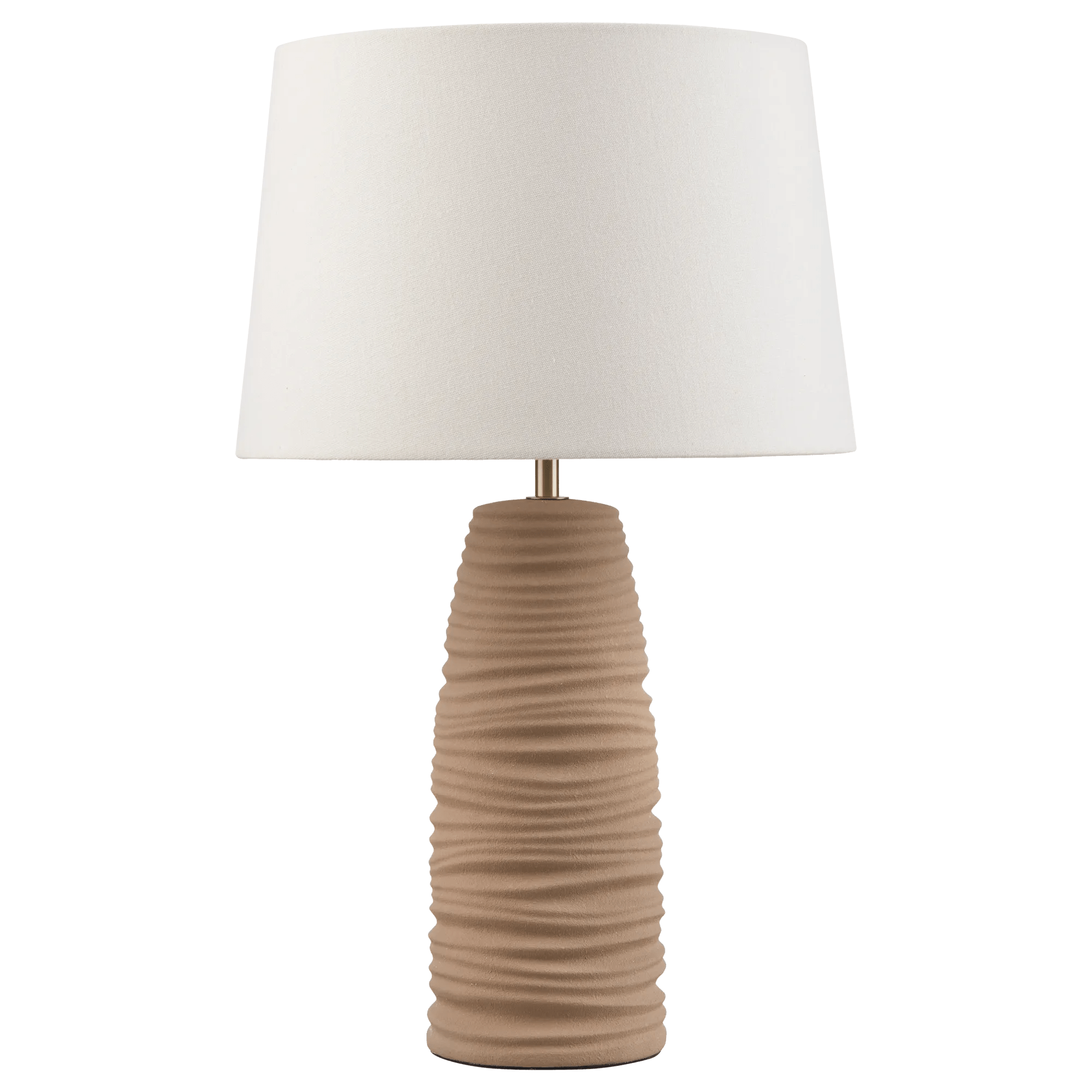 Textured Beige Ceramic Table Lamp