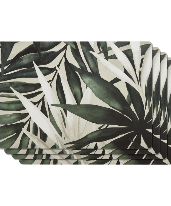 Set of 4 Leaf Print Placemats