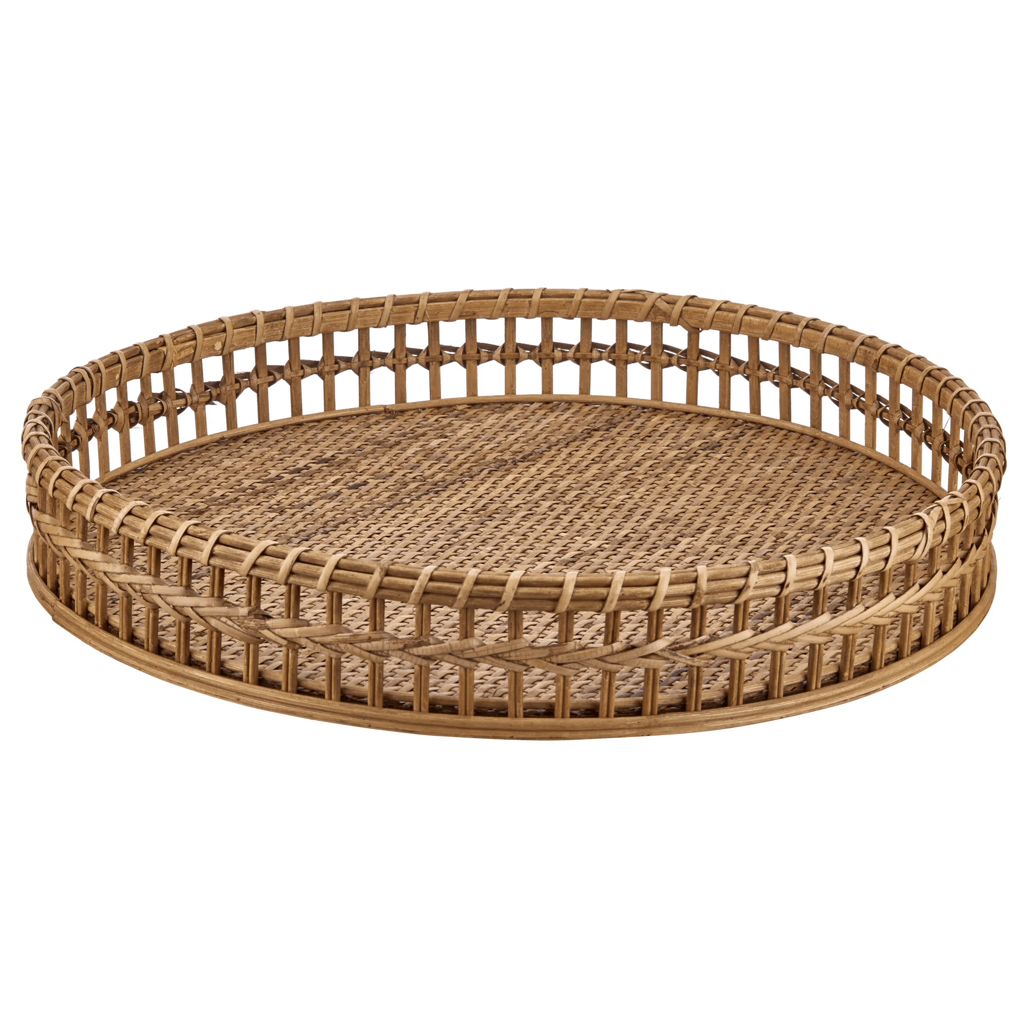 Round Wicker Tray