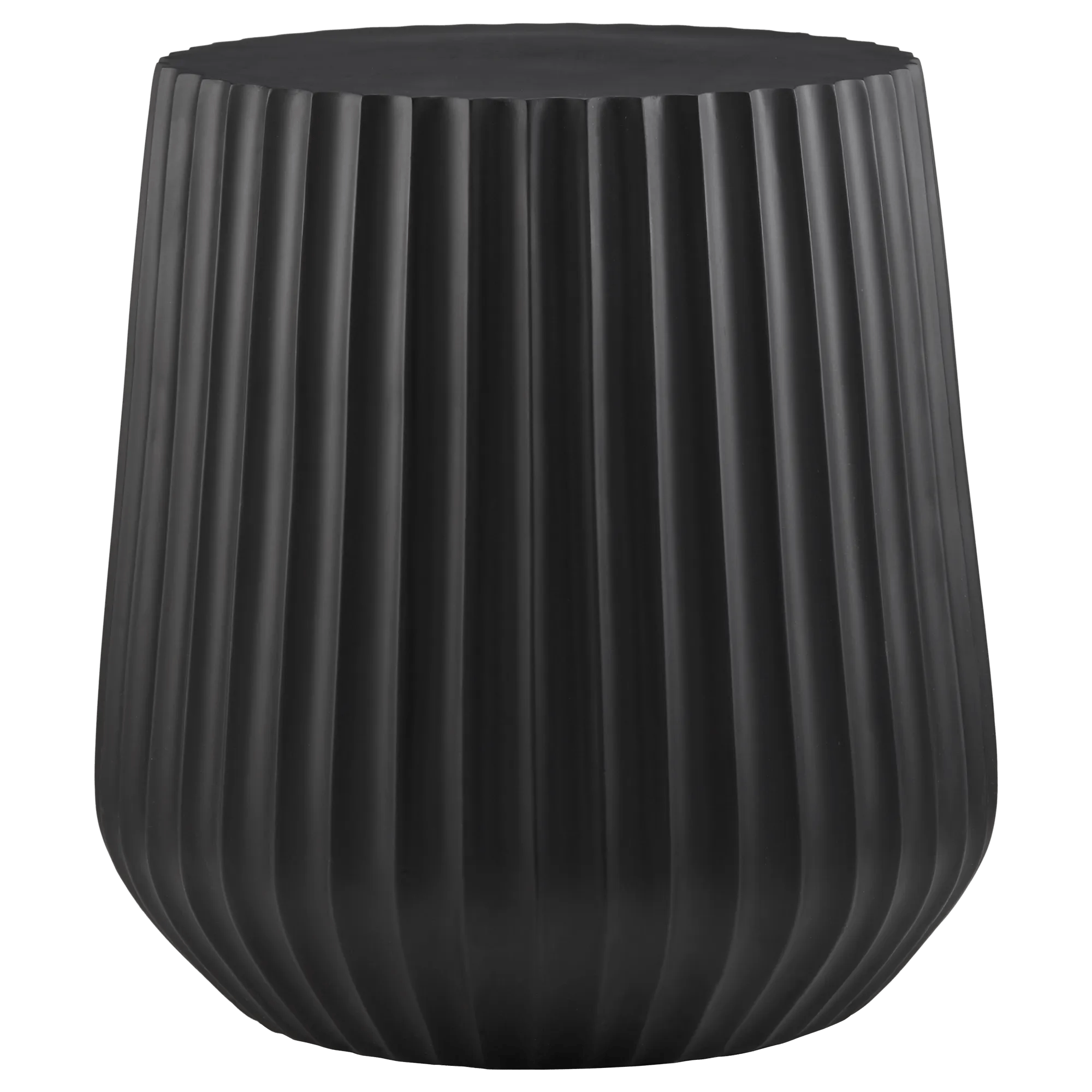 Table d'appoint côtelée noir