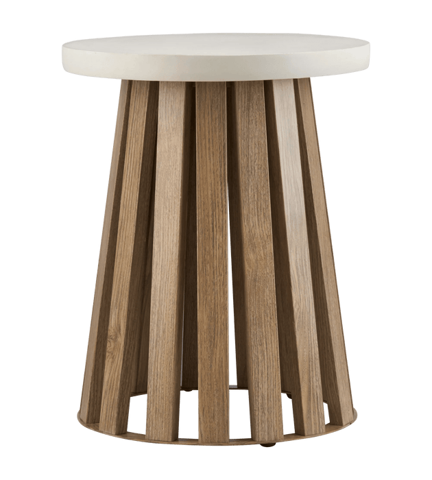 Slat Base Outdoor Side Table