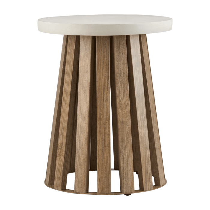Table d'appoint d'extérieur à Base à lattes
