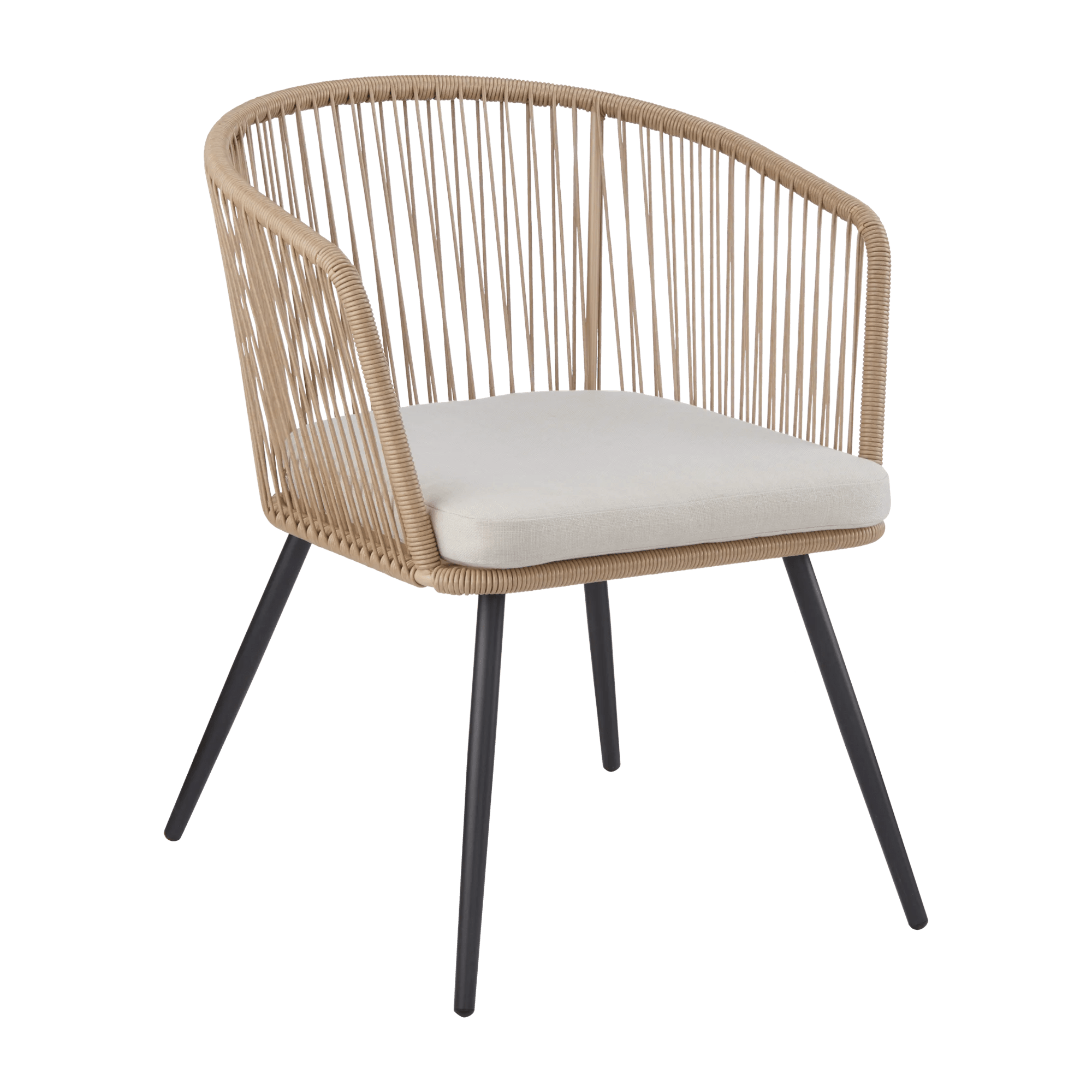 Outdoor rope chair beige