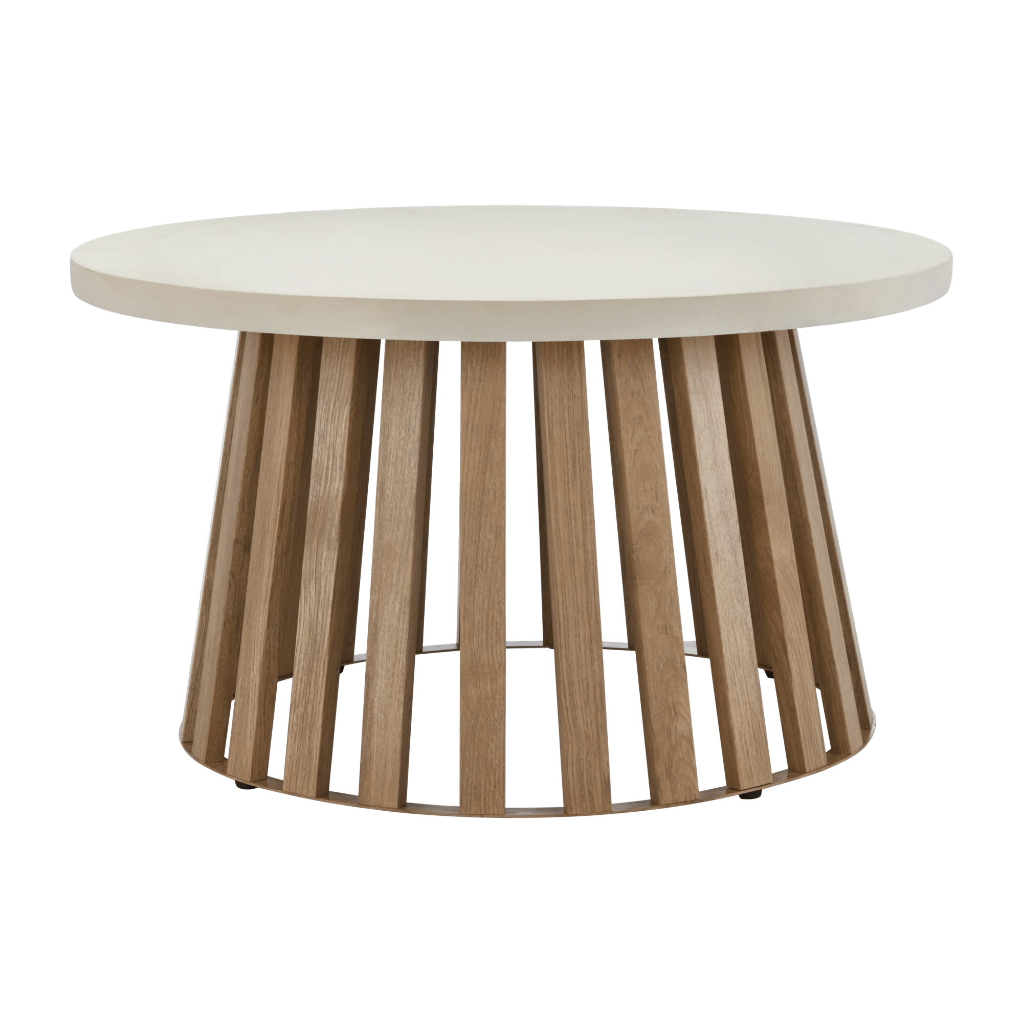 Table basse d'extérieur à base à lattes