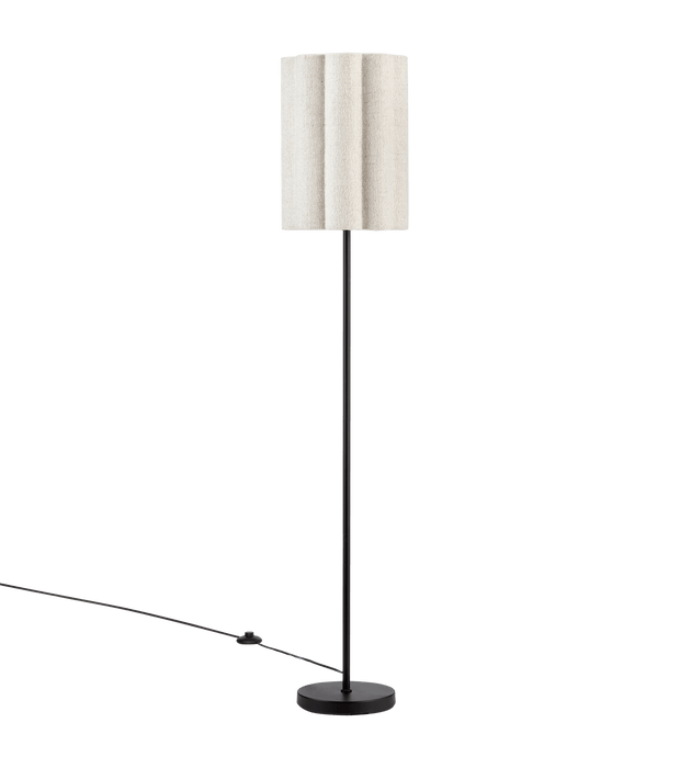Lampe sur pied avec abat-jour effet pétale