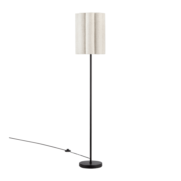 Lampe sur pied avec abat-jour effet pétale