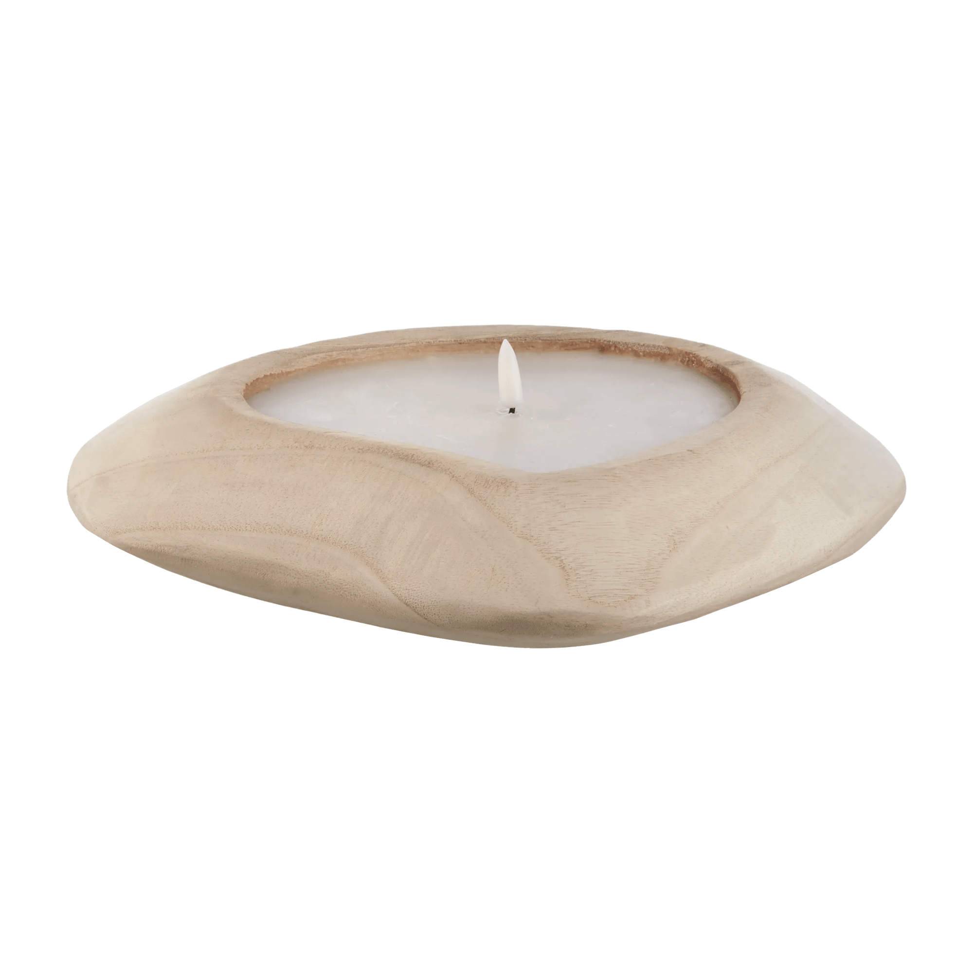 Natural Wood Candle Holder