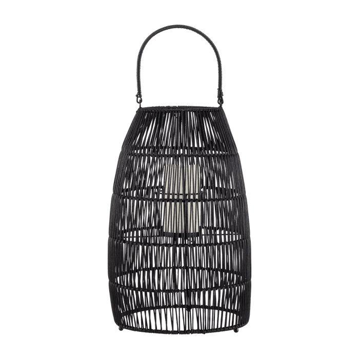 Black Woven Outdoor Lantern