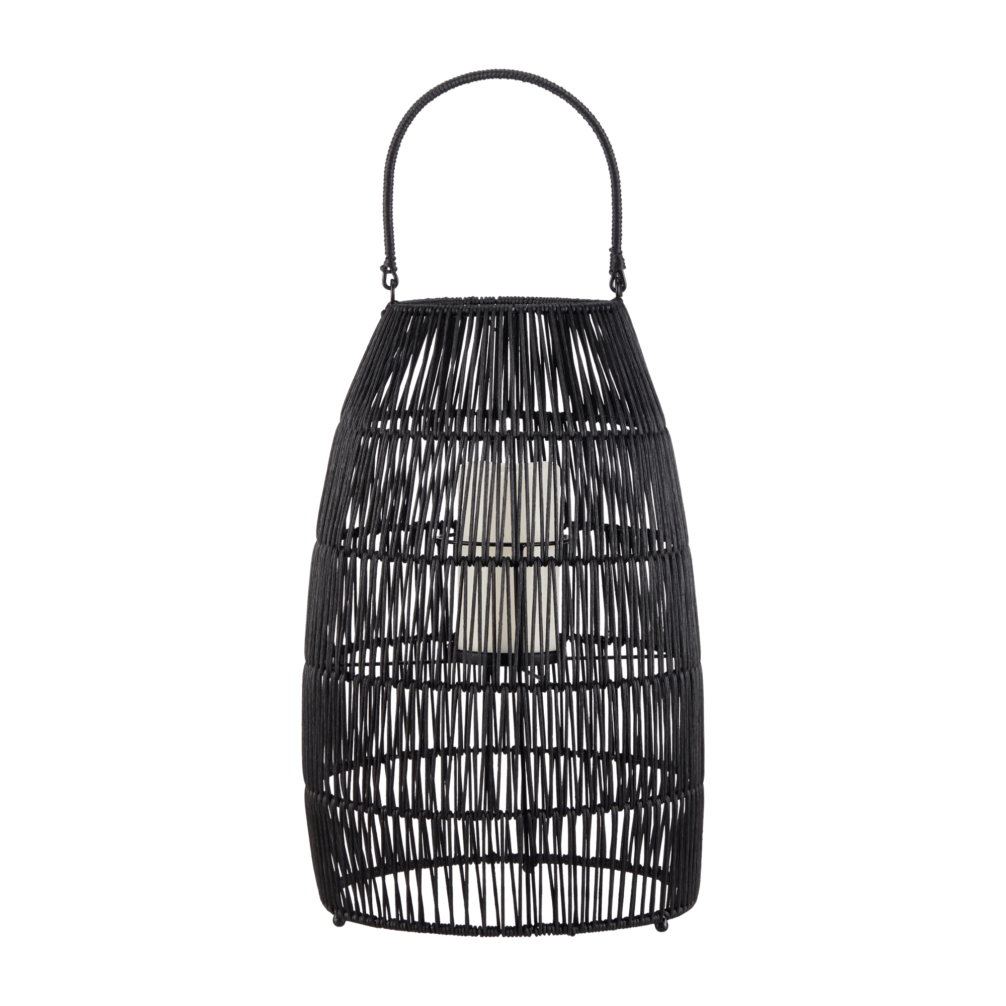 Black Woven Outdoor Lantern