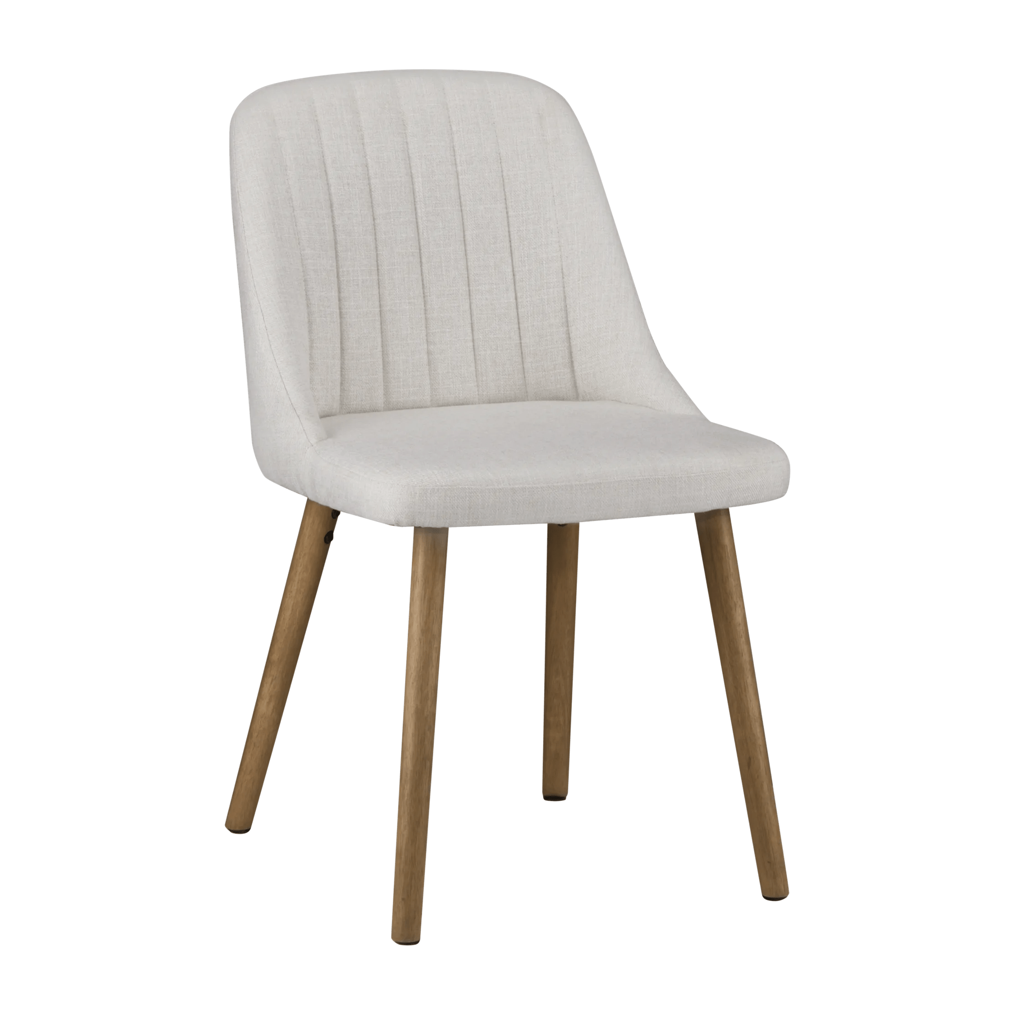 Upholstered Fabric Chair with Wood Legs
