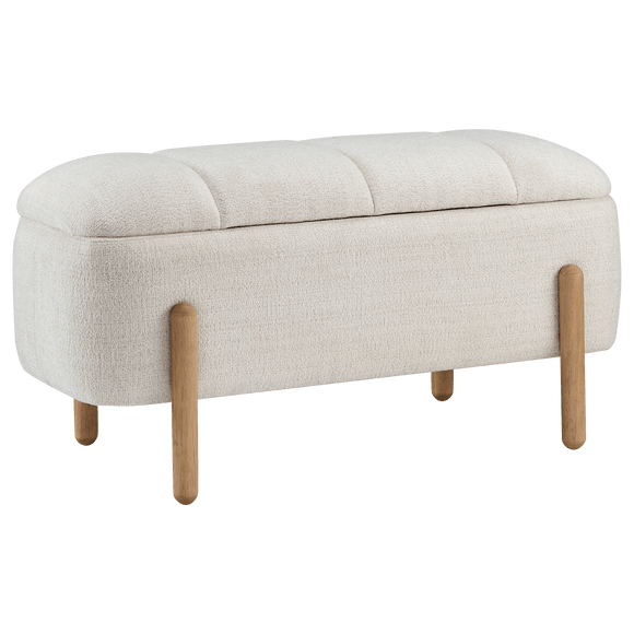 Banc de rangement rembourré avec dessus relevable