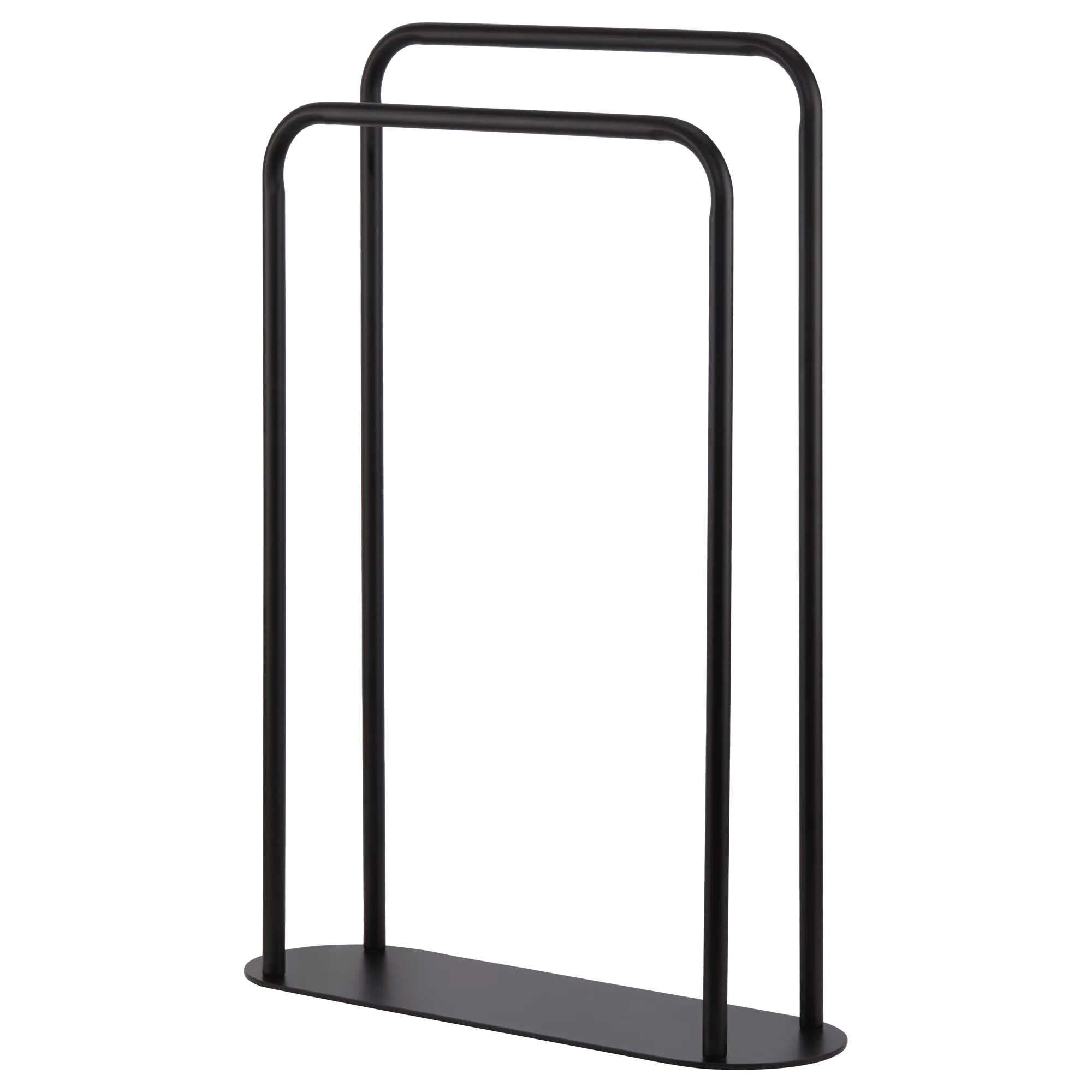 Ovaltik black towel rack