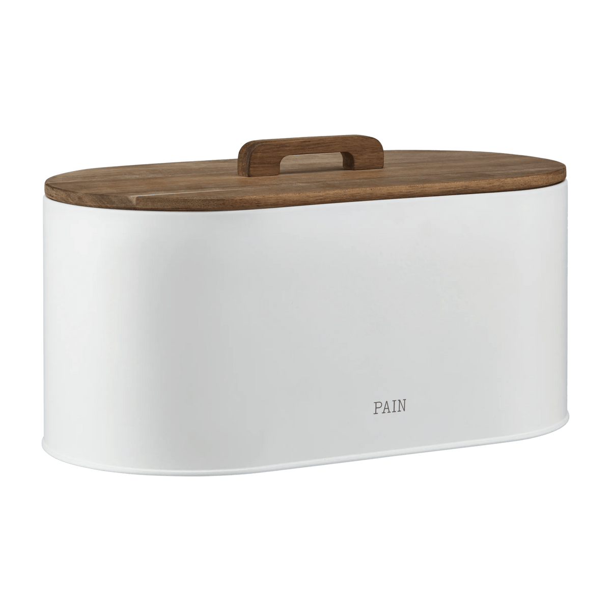 イマン　ホワイトドリームブレッドボックス White Bread Box with Wooden Lid – Bouclair