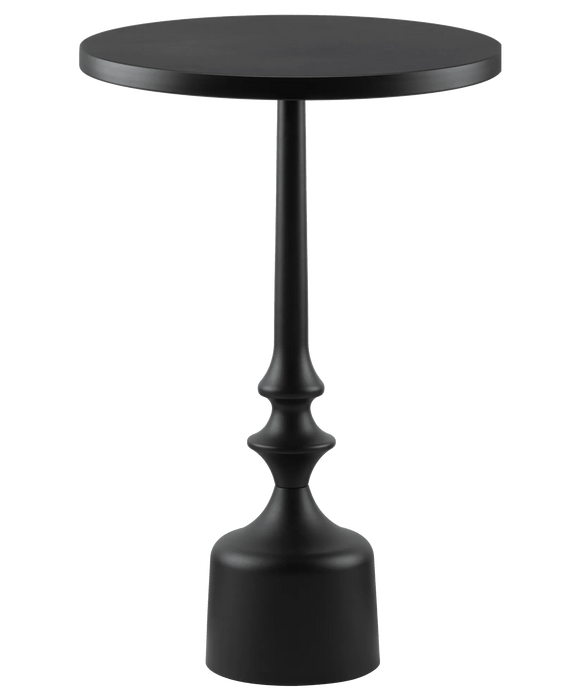Table d'appoint noire ronde