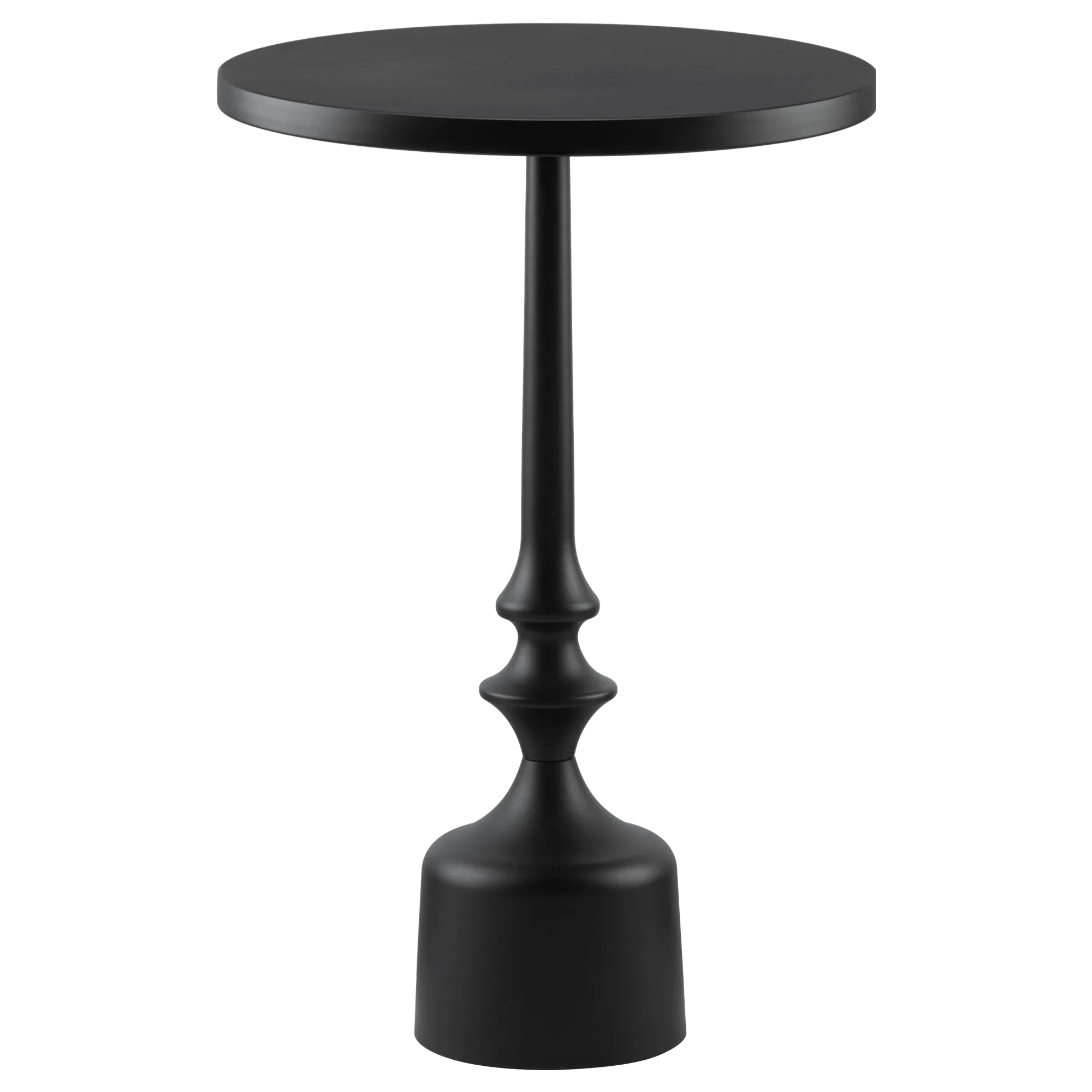Table d'appoint noire ronde