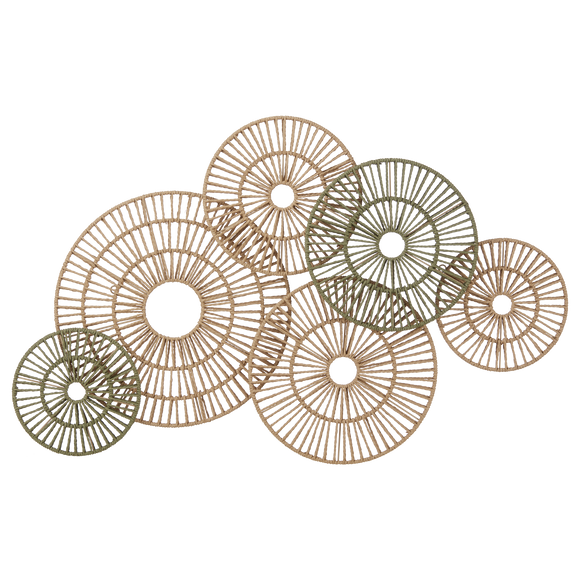 Natural & Green Paper Rope Wall Decor