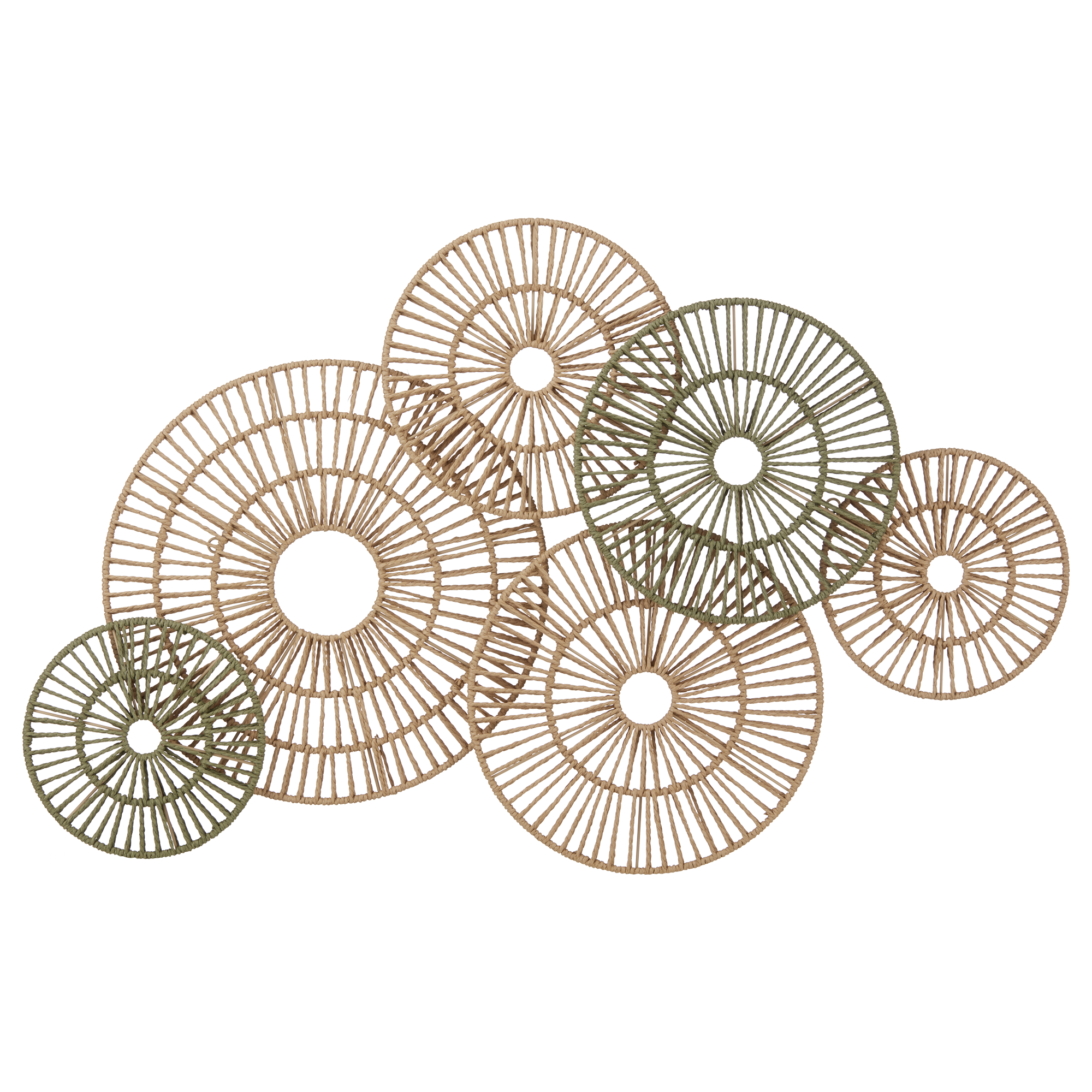 Natural & Green Paper Rope Wall Decor